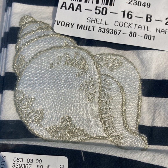NWT Talbots (8)napkins shells nautical themed - Picture 4 of 10